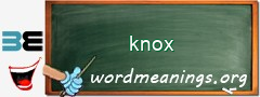 WordMeaning blackboard for knox